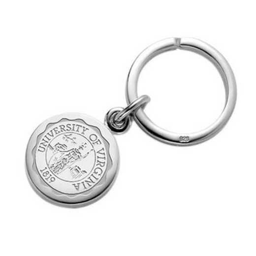 615789307594: UVA Sterling Silver Insignia Key Ring