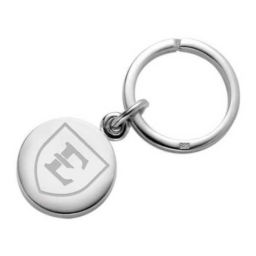 615789468752: East Tennessee State University Sterling Silver Insignia Key Ring