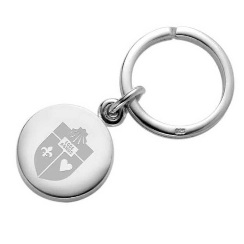615789586135: St. John's Sterling Silver Insignia Key Ring