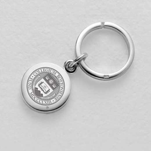 615789649502: Boston College Sterling Silver Insignia Key Ring