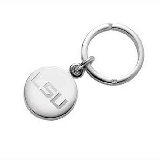615789826798: LSU Sterling Silver Insignia Key Ring