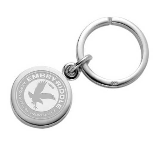 615789833314: Embry-Riddle Sterling Silver Insignia Key Ring