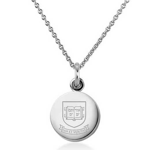 615789022442: Yale University Necklace with Charm in SS