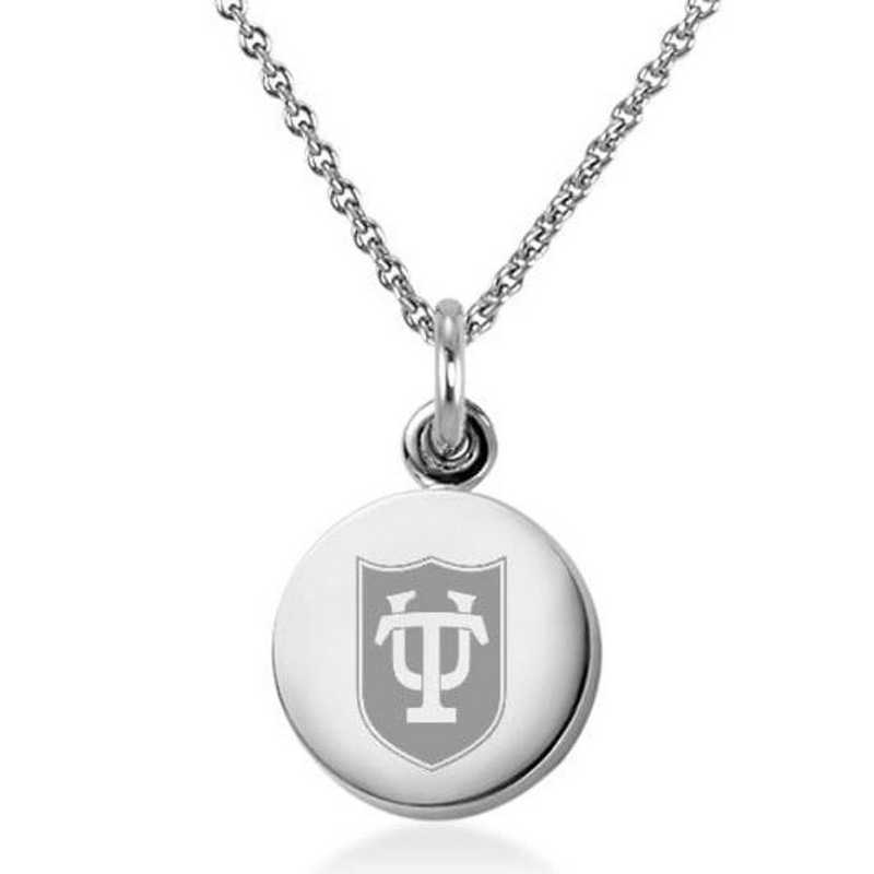 615789065104: Tulane University Necklace with Charm in SS