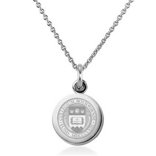 615789316107: Boston College Necklace with Charm in SS
