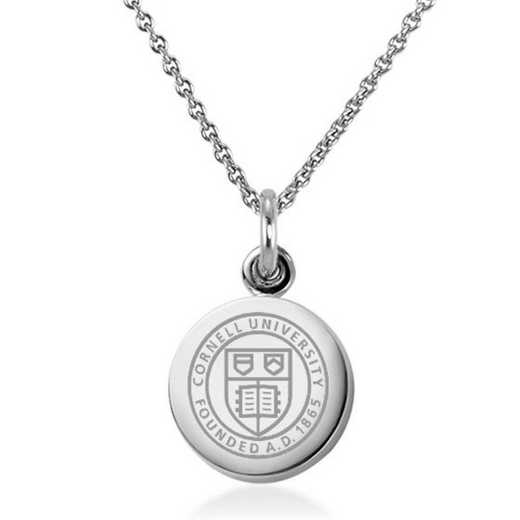 615789542155: Cornell University Necklace with Charm in SS