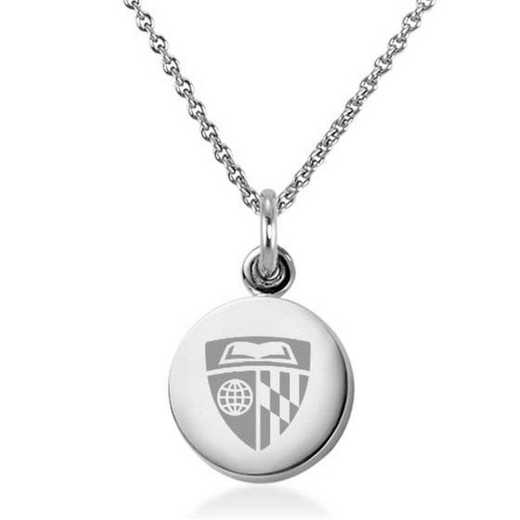 615789870272: Johns Hopkins University Necklace with Charm in SS