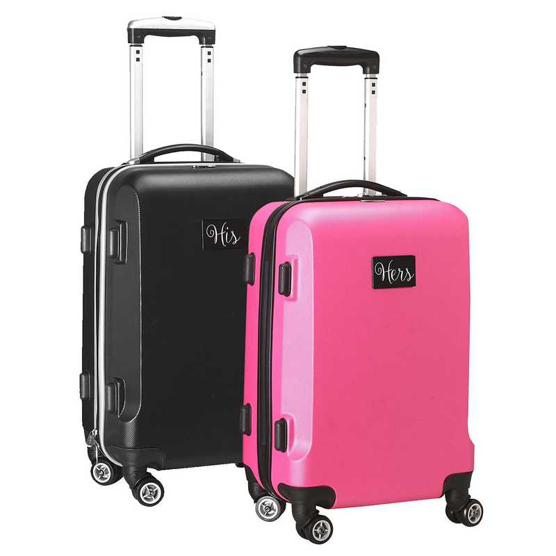 black and pink suitcase