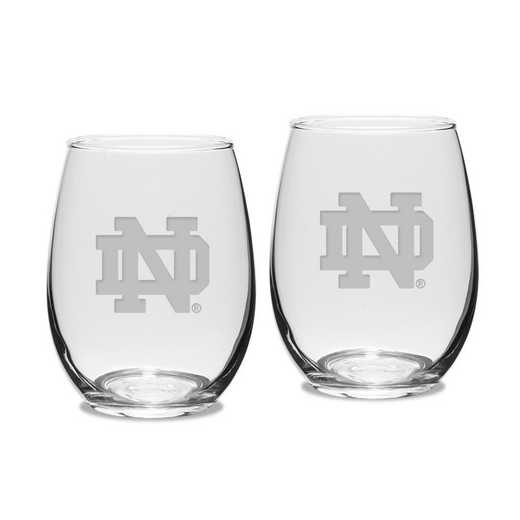 ND11B2-130945: 15 oz. Stemless White Wine Glass Set