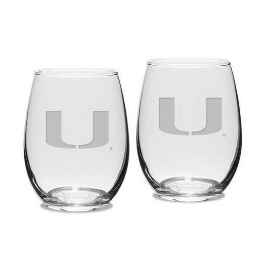 ND11B2-131416: 15 oz. Stemless White Wine Glass Set