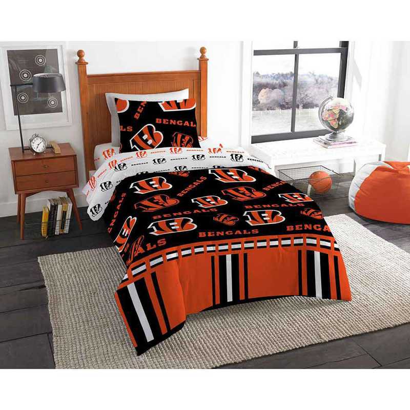 Cincinnati Bengals Twin Bed In A Bag Set