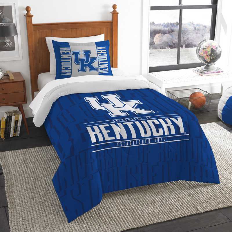 Kentucky Wildcats Gametime Twin Comforter Sham Set