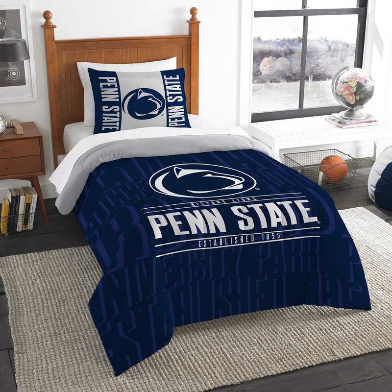 Penn State Nittany Lions Gametime Twin Comforter Sham Set