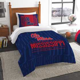 Ole Miss Rebels Gametime Twin Comforter Sham Set