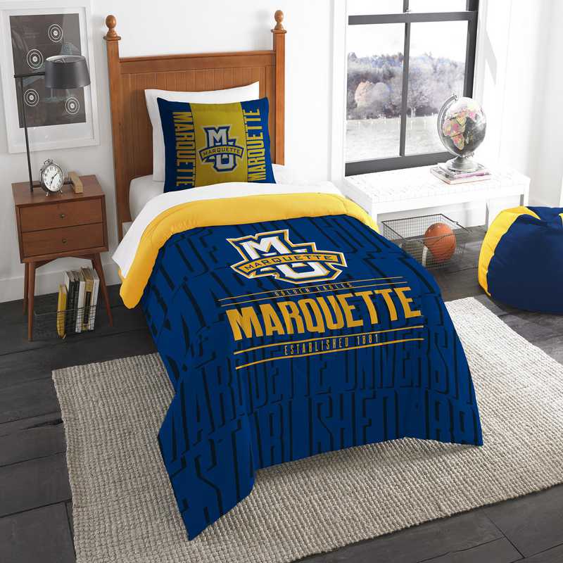 Marquette Golden Eagles Sleep Strong Twin Comforter Sham Set