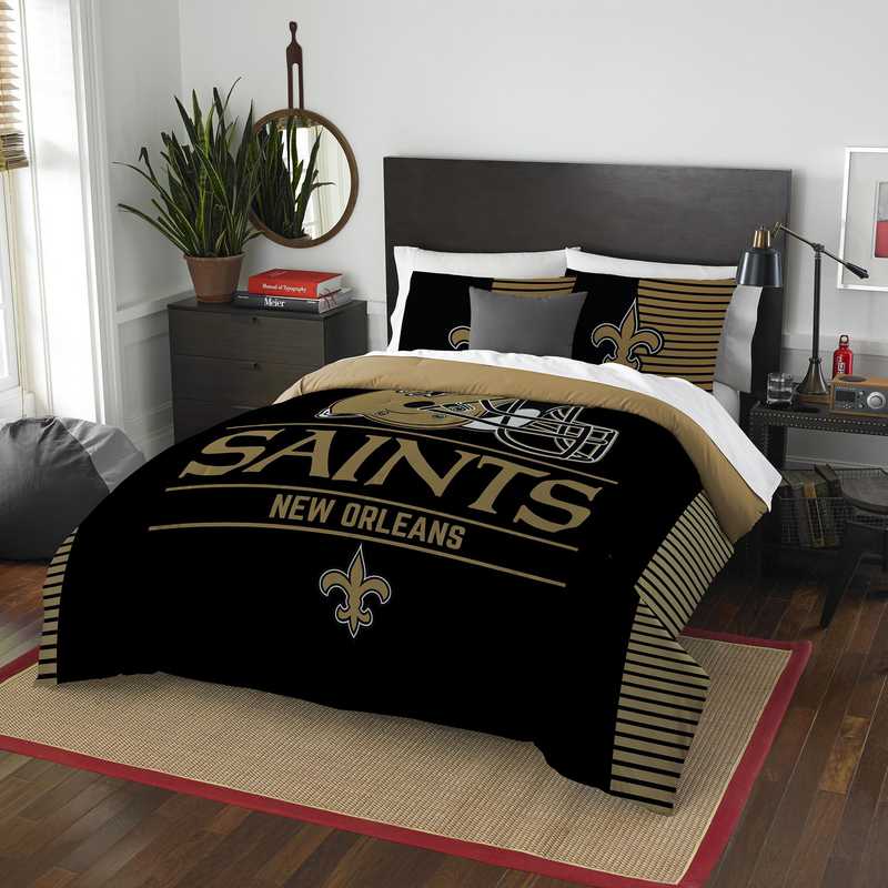 New Orleans Saints My Team Full Queen Comforter Sham Set