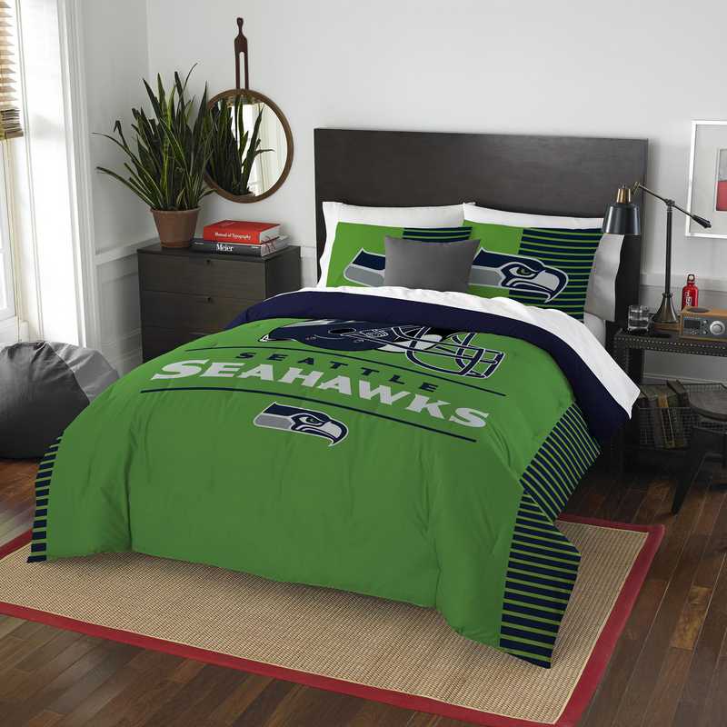 Seattle Seahawks My Team Full Queen Comforter Sham Set