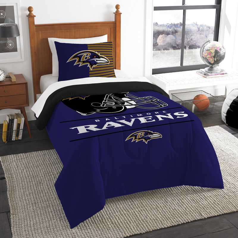 Twin Nfl Anthem Baltimore Ravens Bedding Sheet Set Home