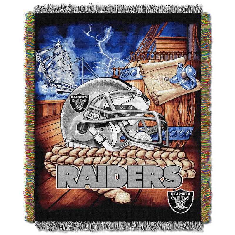 Oakland Raiders Nfl Hometown Tapestry Throw Blanket