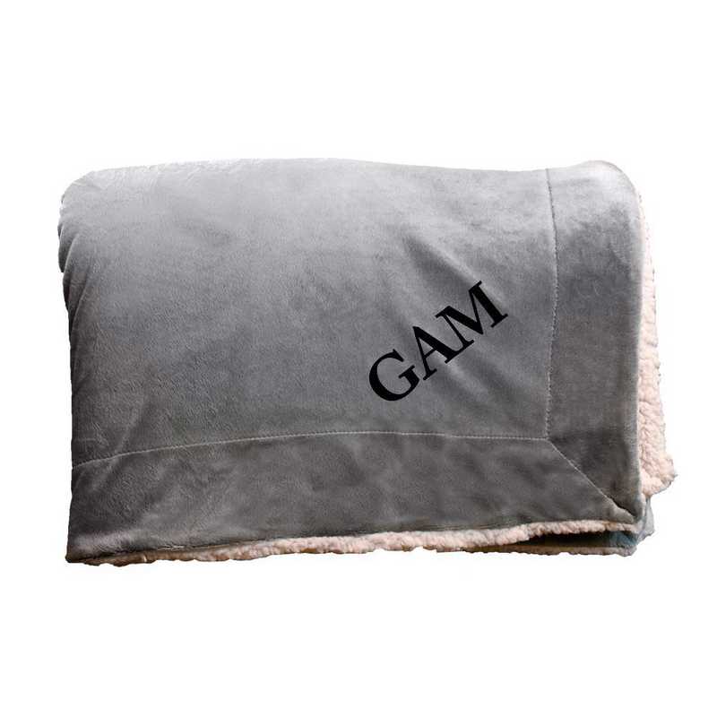 monogrammed sherpa blanket