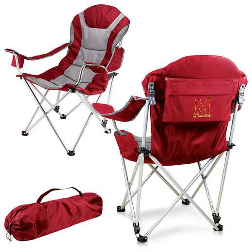 803-00-100-314-0: Maryland Terrapins - Reclining Camp Chair (Red)