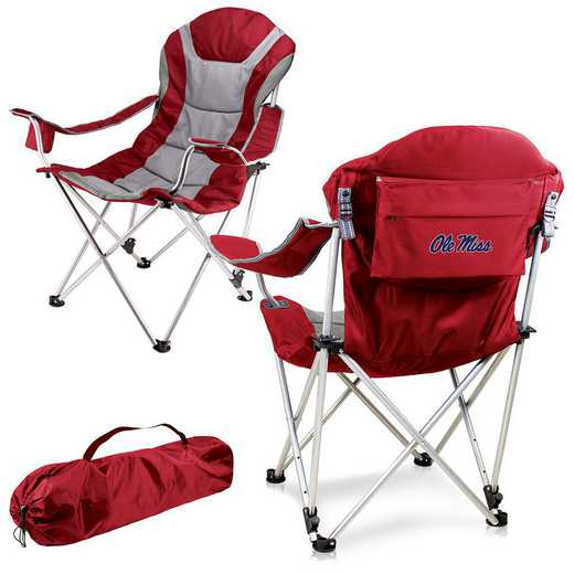 803-00-100-374-0: Ole Miss Rebels - Reclining Camp Chair (Red)