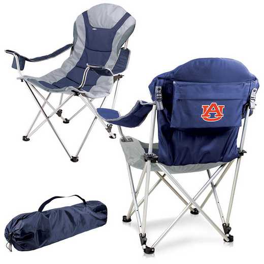 803-00-138-044-0: Auburn Tigers - Reclining Camp Chair (Navy)