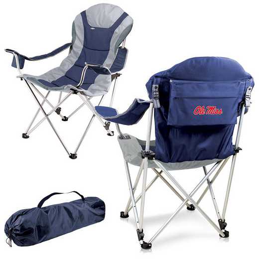 803-00-138-374-0: Ole Miss Rebels - Reclining Camp Chair (Navy)
