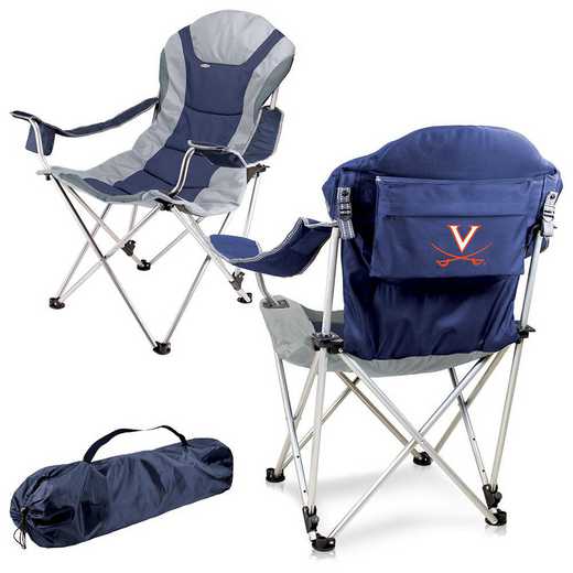 803-00-138-594-0: Virginia Cavaliers - Reclining Camp Chair (Navy)