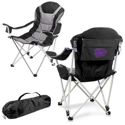 803-00-175-254-0: Kansas State Wildcats - Reclining Camp Chair (Black)