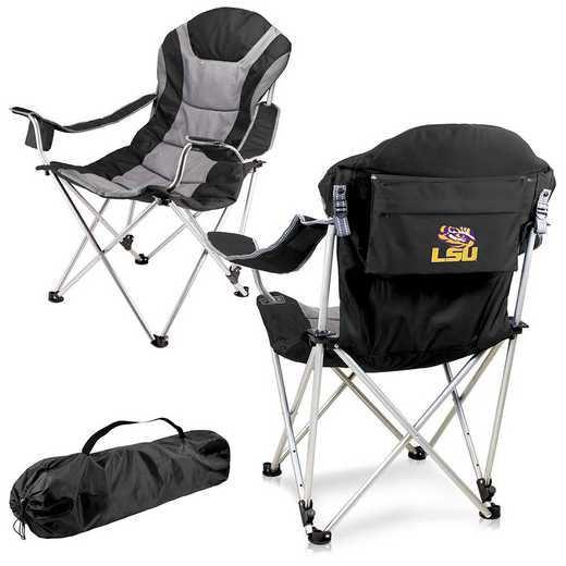 803-00-175-294-0: LSU Tigers - Reclining Camp Chair (Black)