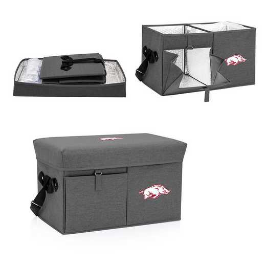 594-00-105-034-0: Arkansas Razorbacks - Ottoman Cooler & Seat (Grey)