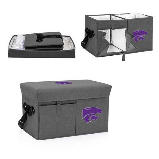 594-00-105-254-0: Kansas State Wildcats - Ottoman Cooler & Seat (Grey)