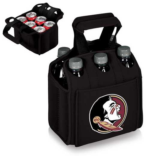 608-00-179-174-0: Florida State Seminoles - Six Pack Beverage Carrier (Black)
