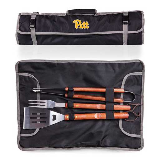 749-03-175-504-0: Pittsburgh Panthers - 3-Piece BBQ Tote and Tools Set