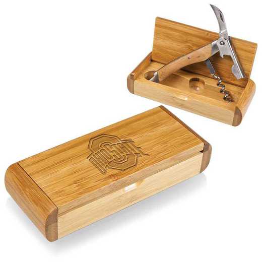 868-00-505-443-0: Ohio State Buckeyes - Elan Corkscrew in Bamboo Case