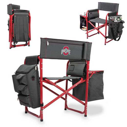 807-00-600-444-0: Ohio State Buckeyes - Fusion Chair (Fusion Grey/Red)