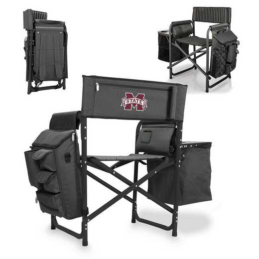 807-00-679-384-0: Mississippi State Bulldogs  Fusion Chair (Fusion Grey/Black)