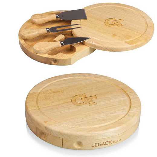 878-00-505-193-0: Georgia Tech Yellow Jackets -Brie Cheese Board and Tools Set