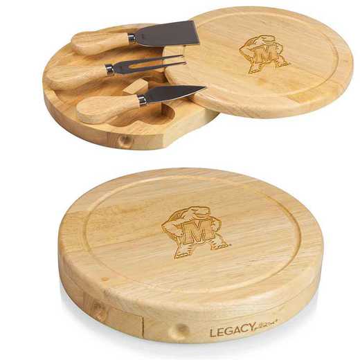 878-00-505-313-0: Maryland Terrapins Testudo - Brie Cheese Board and Tools Set