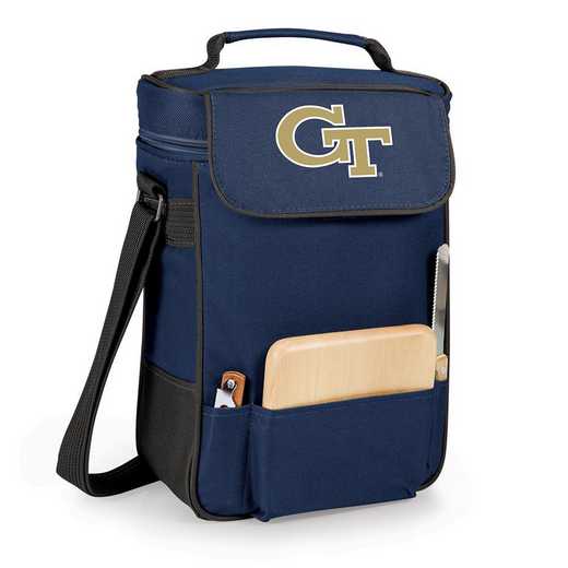 623-04-138-194-0: Georgia Tech Yellow Jackets - Duet Wine / Cheese Tote (Navy)