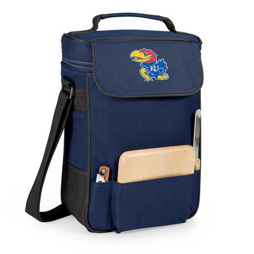 623-04-138-244-0: Kansas Jayhawks - Duet Wine / Cheese Tote (Navy)