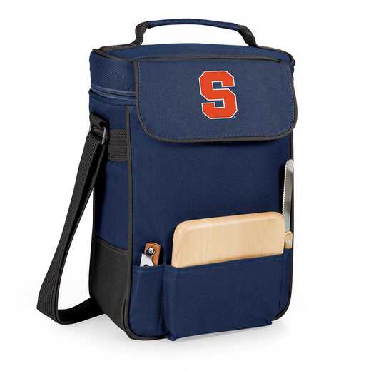 623-04-138-544-0: Syracuse Orange - Duet Wine / Cheese Tote (Navy)