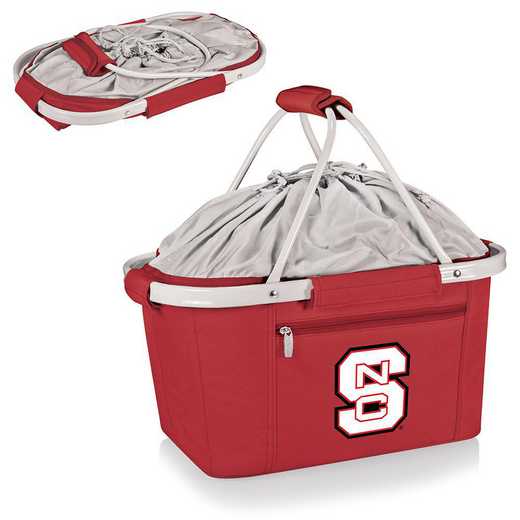 645-00-100-424-0: NC State Wolfpack - Metro Basket Cllpsbl Tote (Red)