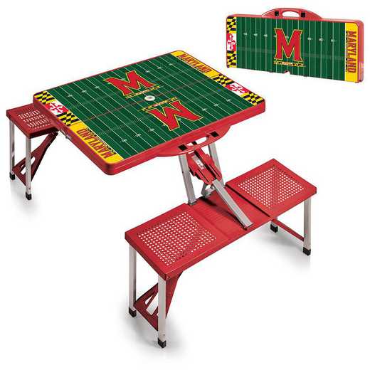 811-00-100-315-0: Maryland Terrapins - Portable Picnic Table w/SFD (Red)