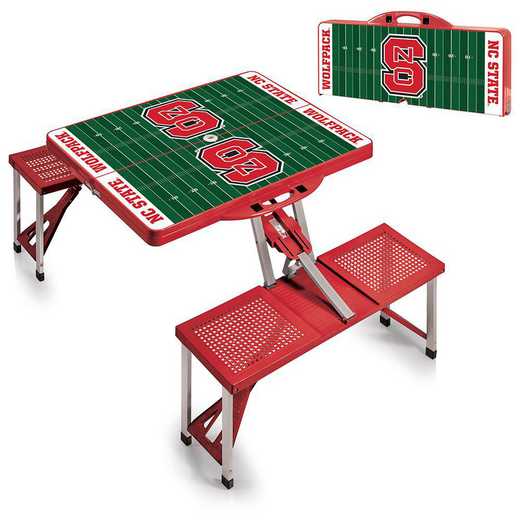 811-00-100-425-0: NC State Wolfpack - Portable Picnic Table w/SFD (Red)