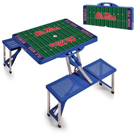 811-00-139-374-0: Ole Miss Rebels - Portable Picnic Table (Blue)