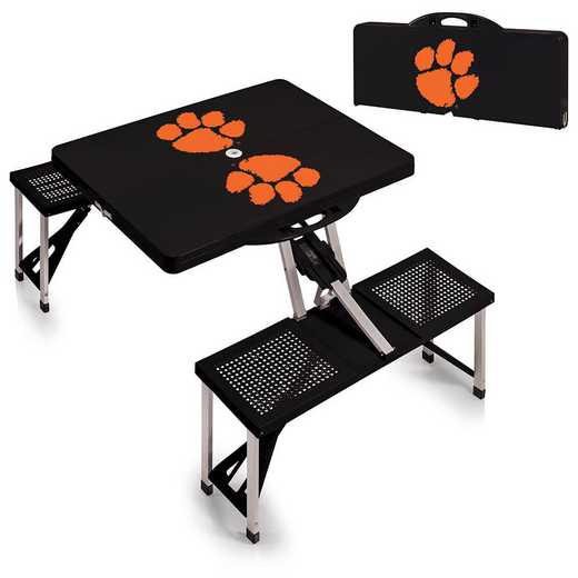 811-00-175-104-0: Clemson Tigers - Portable Picnic Table (Black)