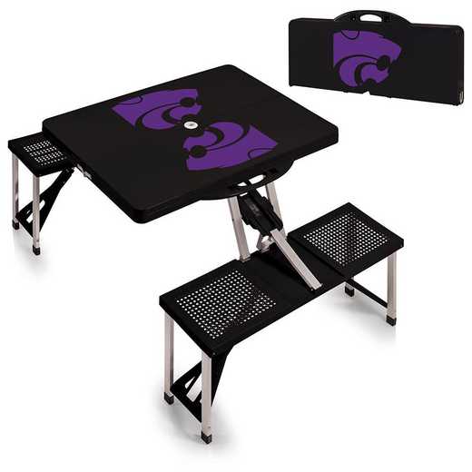 811-00-175-254-0: Kansas State Wildcats - Portable Picnic Table (Black)