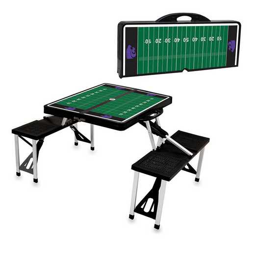 811-00-175-255-0: Kansas State Wildcats - Portable Picnic Table w/SFD (Black)